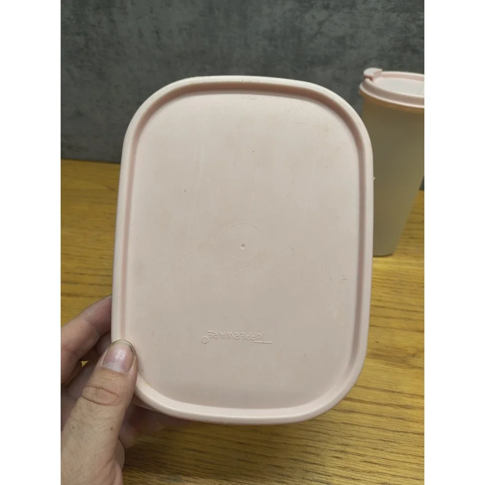 Lot‎ of 4 Vintage Light Pink Tupperware Mix Lot Made In The USA